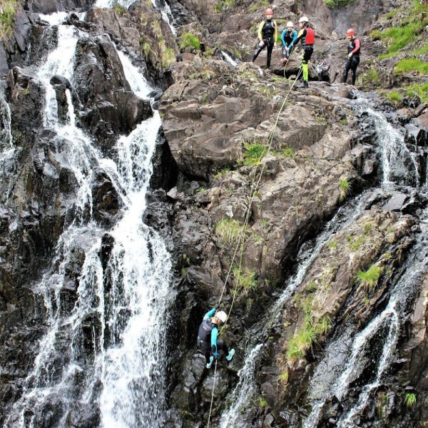 Group canyoning experience Snowdonia square Group canyoning experience Snowdonia square