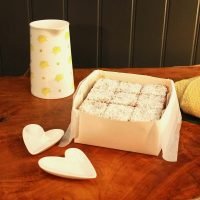 Cherry and Coconut cake box Beddgelert