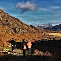 Mountain walking in snowdonia